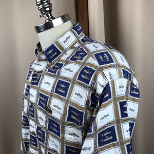 Woolrich Large Flannel Fish Long Sleeve Shirt